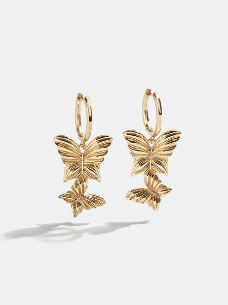 Vintage Avon Gold Butterfly Earrings Filigree Studs dangle with faux pearl  | eBay